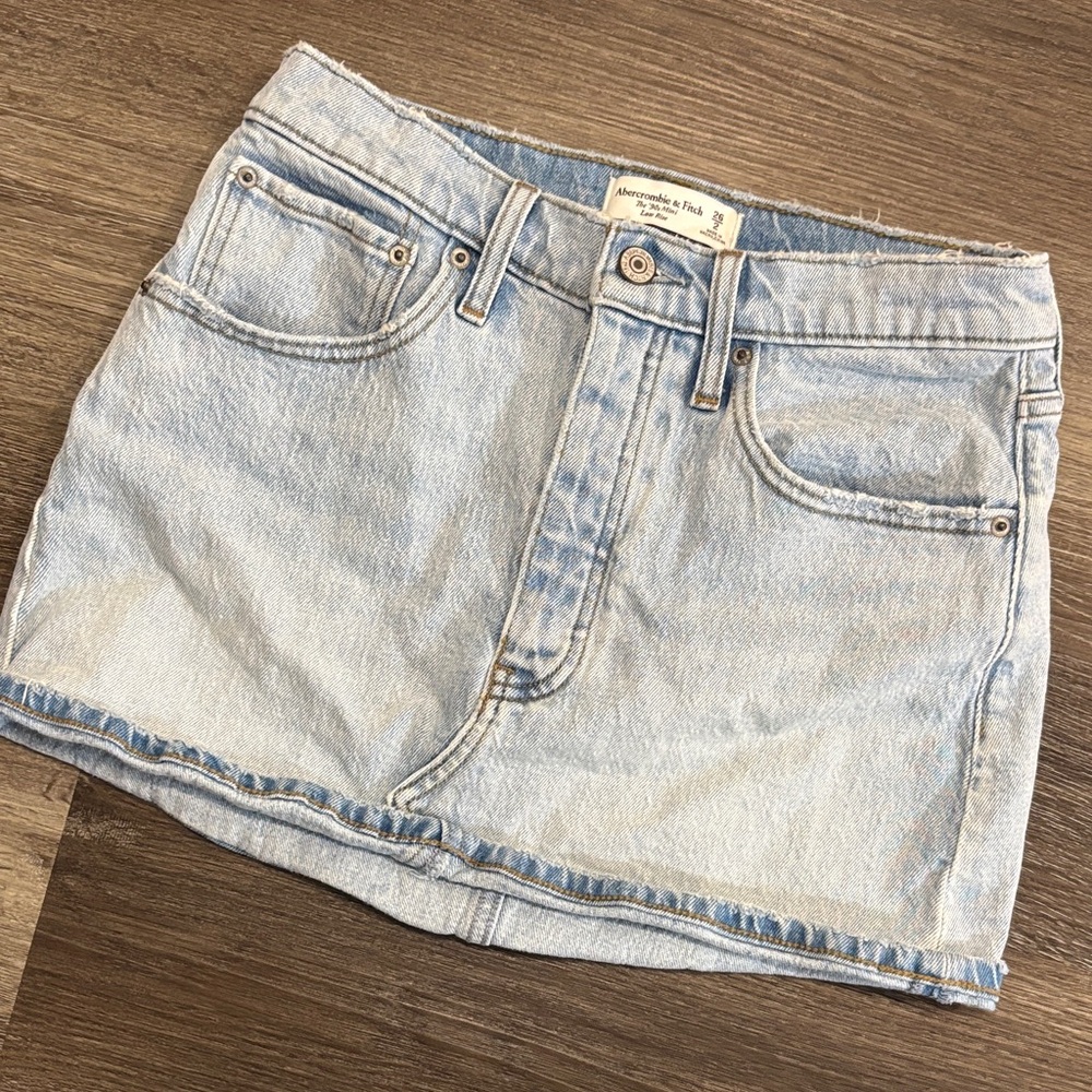 Abercrombie & Fitch Light Blue Denim Skirt